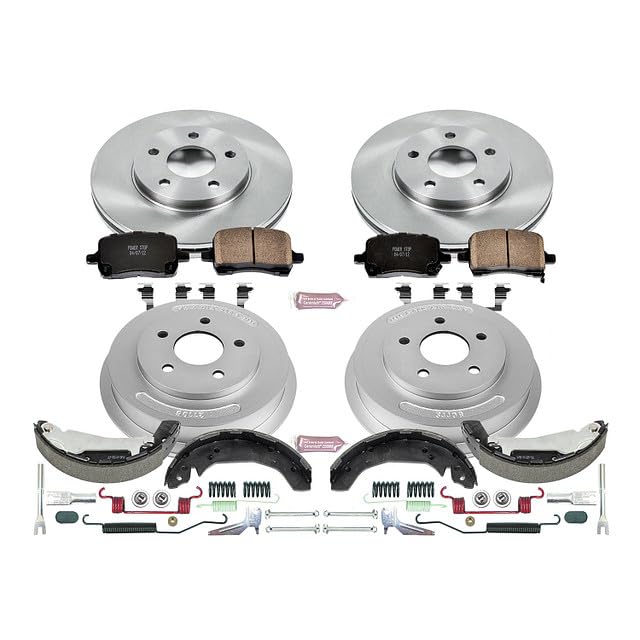 Power Stop Autospecialty KOE15225DK Front and Rear Replacement Brake Kit-OE Brake Drums & Ceramic Brake Pads For Chevrolet HHR 2009-2011 [Vehicle Specific]