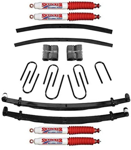 Skyjacker Suspension Lift Kit D800BRK-H w/Shock 8 in. Lift Incl. Front Leaf Springs Front/Rear U Bolt Kits Front Bushing Kit Rear Blocks Rear Add-A-Leafs