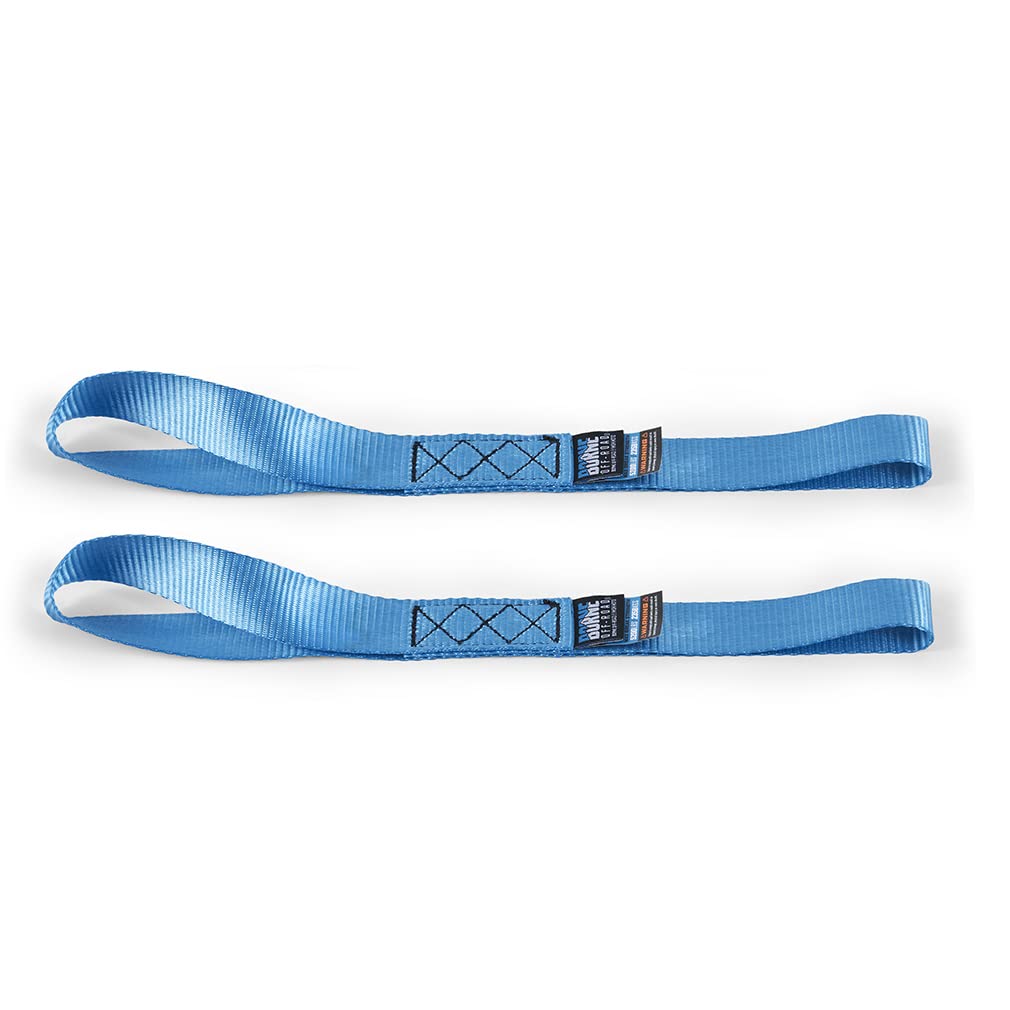 Heavy-Duty Borne Off-Road Ratchet Tie-Down Kit (2-Pack), Blue