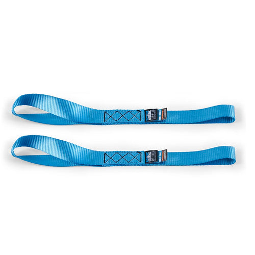 Heavy-Duty Borne Off-Road Ratchet Tie-Down Kit (2-Pack), Blue