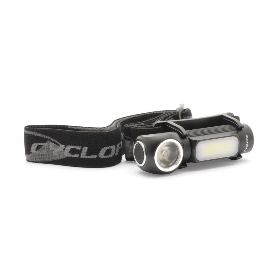Hades Horizon Cyclops Headlamp | Tactical Durable Lightweight Aluminum Compact Adjustable Headband Weather Resistant Ipx4 Rechargeable Removable Bright 2 Color Led 500 Lumen Headlight