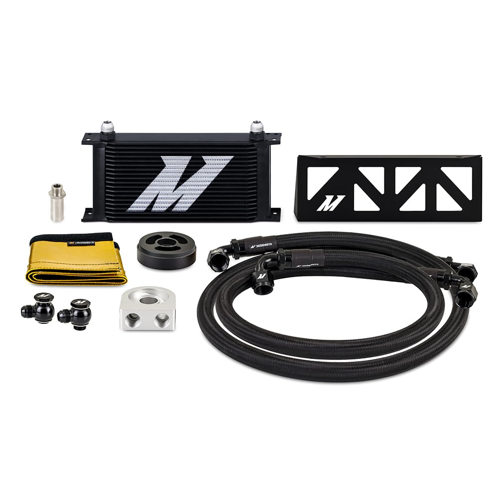 Mishimoto Oil Cooler, Black Cooler Compatible with Subaru BRZ/Toyota GR86 2022+, Non-Thermostatic