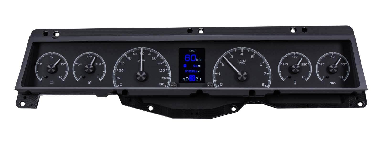 Dakota Digital 66-67 Customizable Gauges Kit Chevy Nova Black HDX-66C-NOV-K
