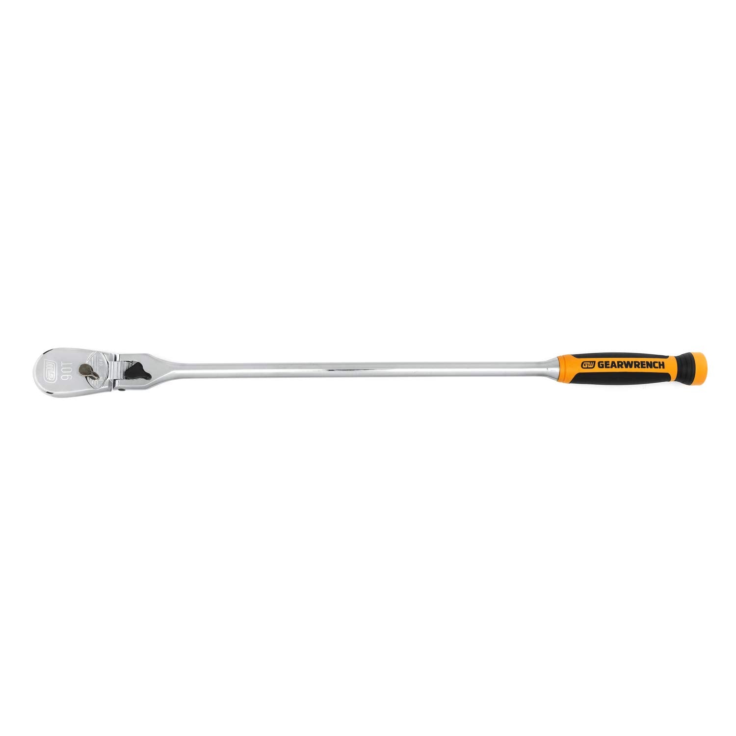90 Tooth GEARWRENCH 1/2" Drive Dual Material Locking Flex Head Teardrop Ratchet 24" - 81372T, Multi, One Size