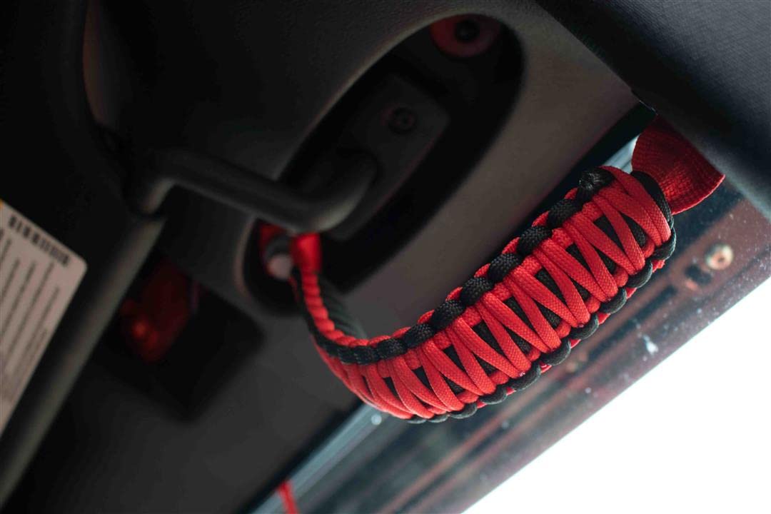 Fishbone Offroad FB55284: Paracord Red Grab Handles for A-Pillar and Sound Bar