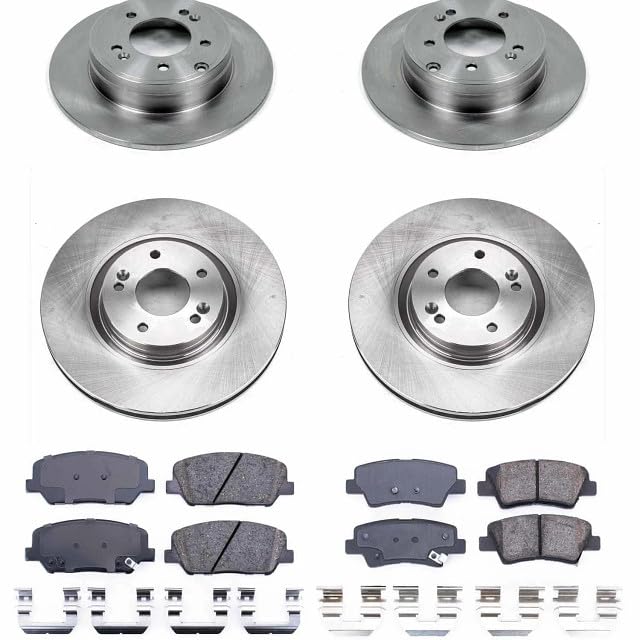 Power Stop KOE6325 Front and Rear Replacement Brake Kit-OE Brake Rotors & Ceramic Brake Pads For Kia Optima 2011-2015 [Model Specific]