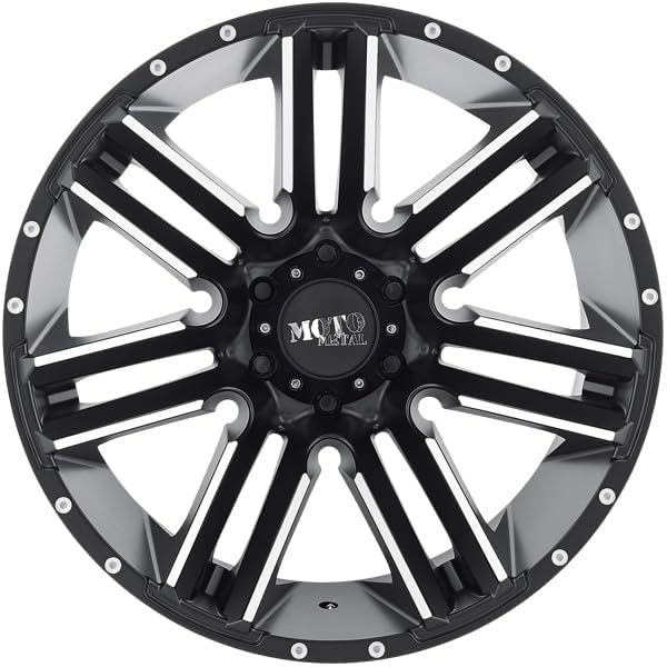 20X10 Moto Metal 8X6.5 3.85-42mm SATIN BLACK MACHINED - MO97821080524N