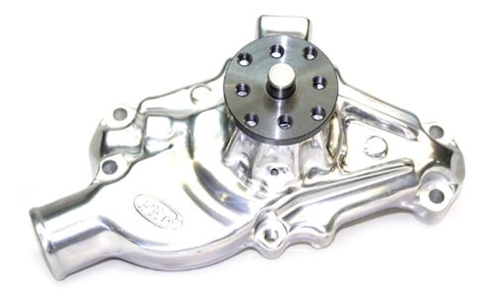 Performance Quotient PRW 1435010 High Flow 5/8" Pilot Shaft Short-Style Aluminum Polished Water Pump for Chevy SB 1955-72