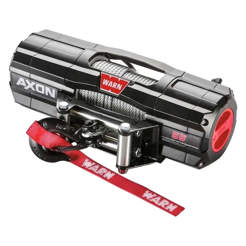 AXON 55 WARN Powersports Winch With Steel Rope and HUB Wireless Receiver: 1/4" Diameter x 50' Length, 2.75 Ton (5,500 lb) Pulling Capacity