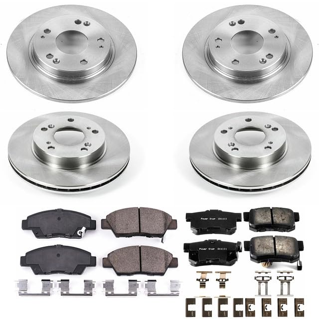 Power Stop KOE5936 Front and Rear Replacement Brake Kit-OE Brake Rotors & Ceramic Brake Pads For Honda CR-Z 2011-2015 [Model Specific]