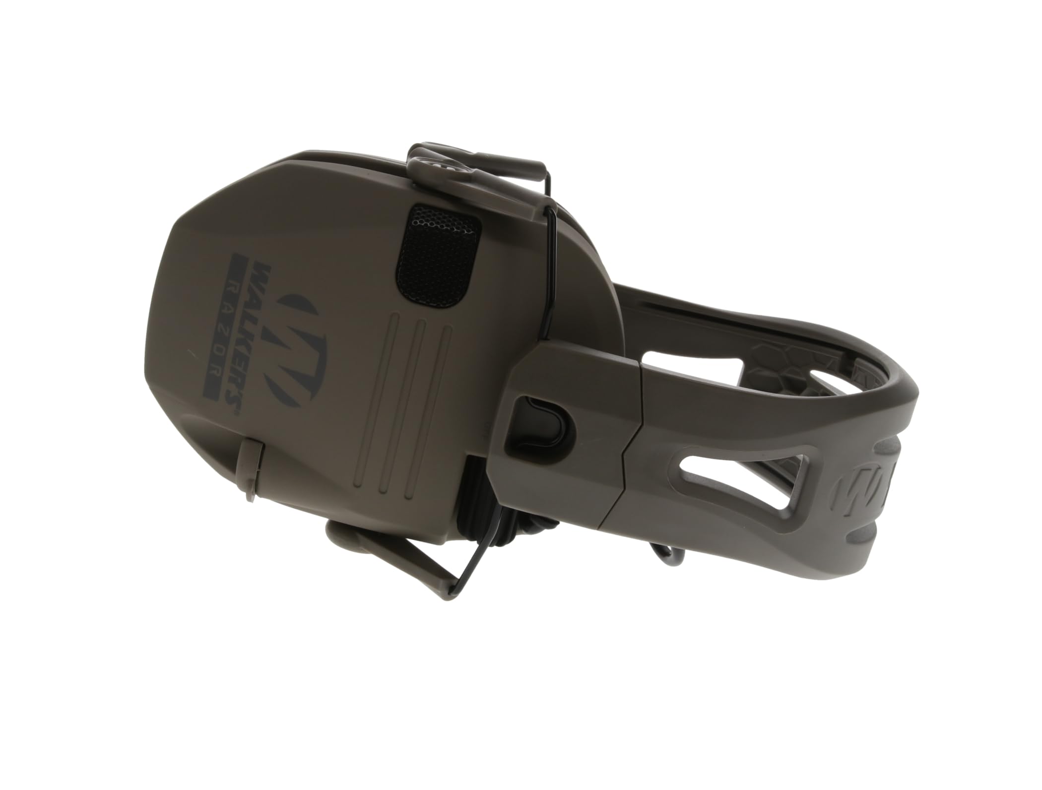 Razor Walker's Tacti-Grip Earmuffs- Mega Flat Dark Earth, High Performance Silicone Composite Slip Free Headband- Natural Sound Clarity Full Dynamic Range 23NRR
