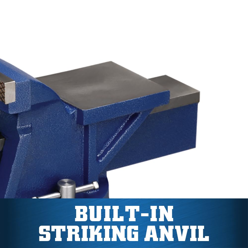 General Purpose Wilton Bench Vise, 6" Jaw Width, 5" Max Jaw Opening, 3" Throat (11106)