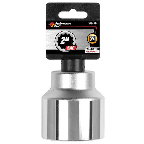 3/4-Inch Drive Performance Tool 12-Point SAE Standard Socket, 2-Inch