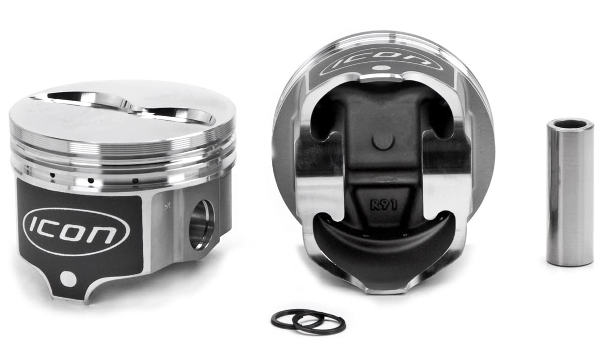 Icon Piston, Icon Pistons Premium Forged, 4.360 in Bore, 1/16 x 1/16 x 3/16 in Ring Groove, Minus 4.50 cc