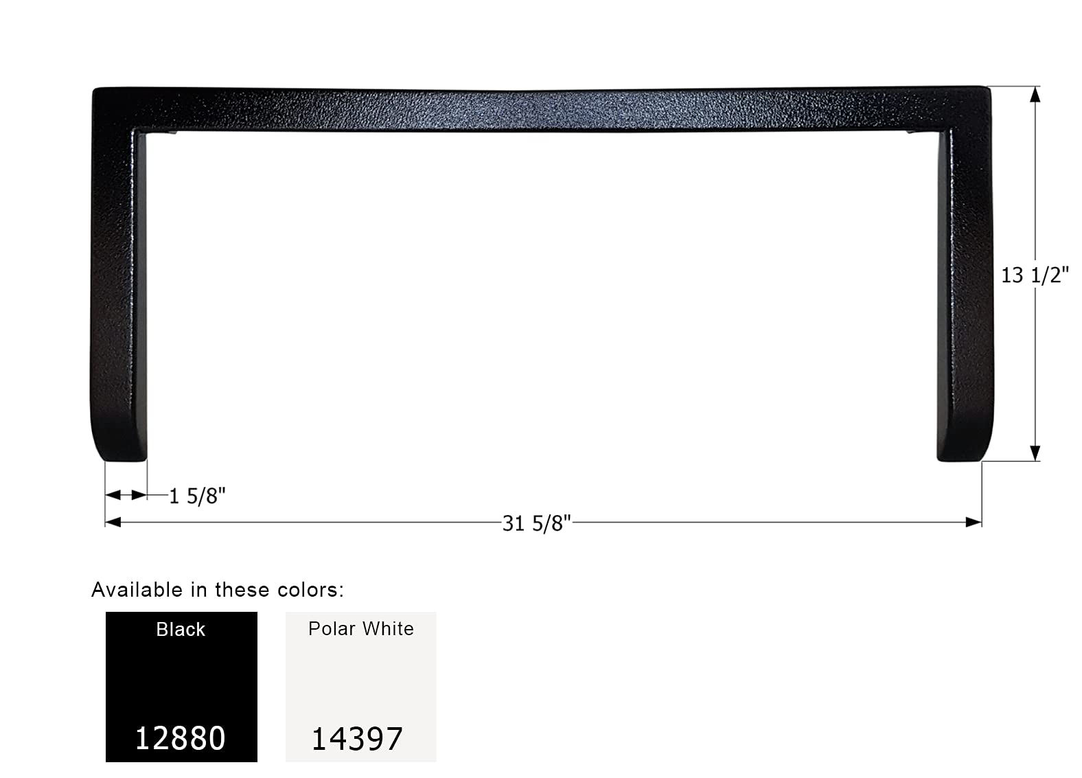 12880 ICON Step Trim, 32 x 13 1/2, Black
