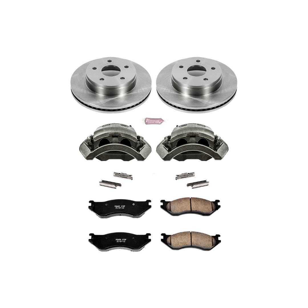 Power Stop KCOE2165 1-Click Autospecialty OE Replacement Brake Kit with Calipers For Dodge Ram 1500 2002 [Model Specific]