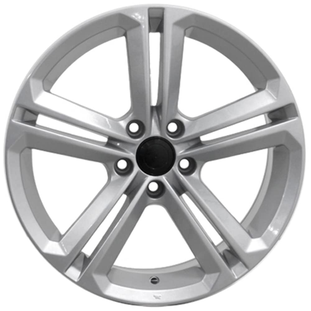 VW18-18080-5112-45S Silver Wheel Painted OE Wheels LLC (18 x 8. inches /5 x 112 mm, 45 mm Offset)