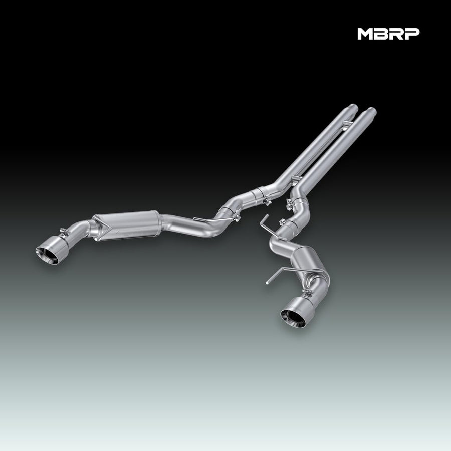 3" MBRP Cat Back, Dual Split Rear, Race Version Exhaust System with 4.5" tips (Aluminized Steel)