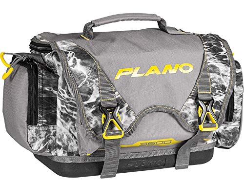 Plano 3600 B-Series Manta Tackle Bag, Manta Camo with Yellow Accents, Includes 4 StowAway Utility Boxes, Soft Fishing Tackle Storage for Offshore & Onshore