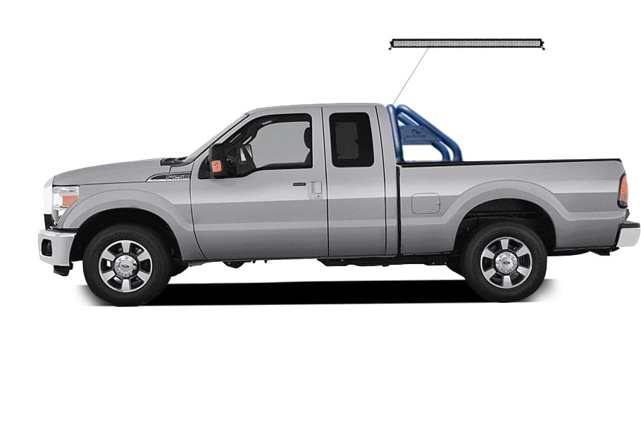 Classic Black Horse Roll Bar Includes 1 40in LED Light Bar Compatible with 1999-2024 Ford F-250 Super Duty|1999-2024 Ford F-350 Super Duty|1999-2024 Ford F-450 Super Duty-RB015BK-KIT