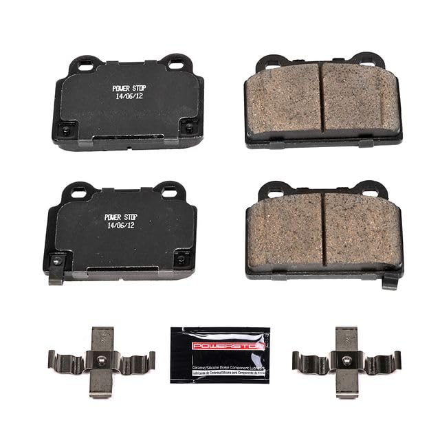 Power Stop Z23-1368 Z23 Evolution Sport Carbon Fiber Infused Ceramic Brake Pads with Hardware For Mitsubishi Lancer 2008-2015 [Model Specific]