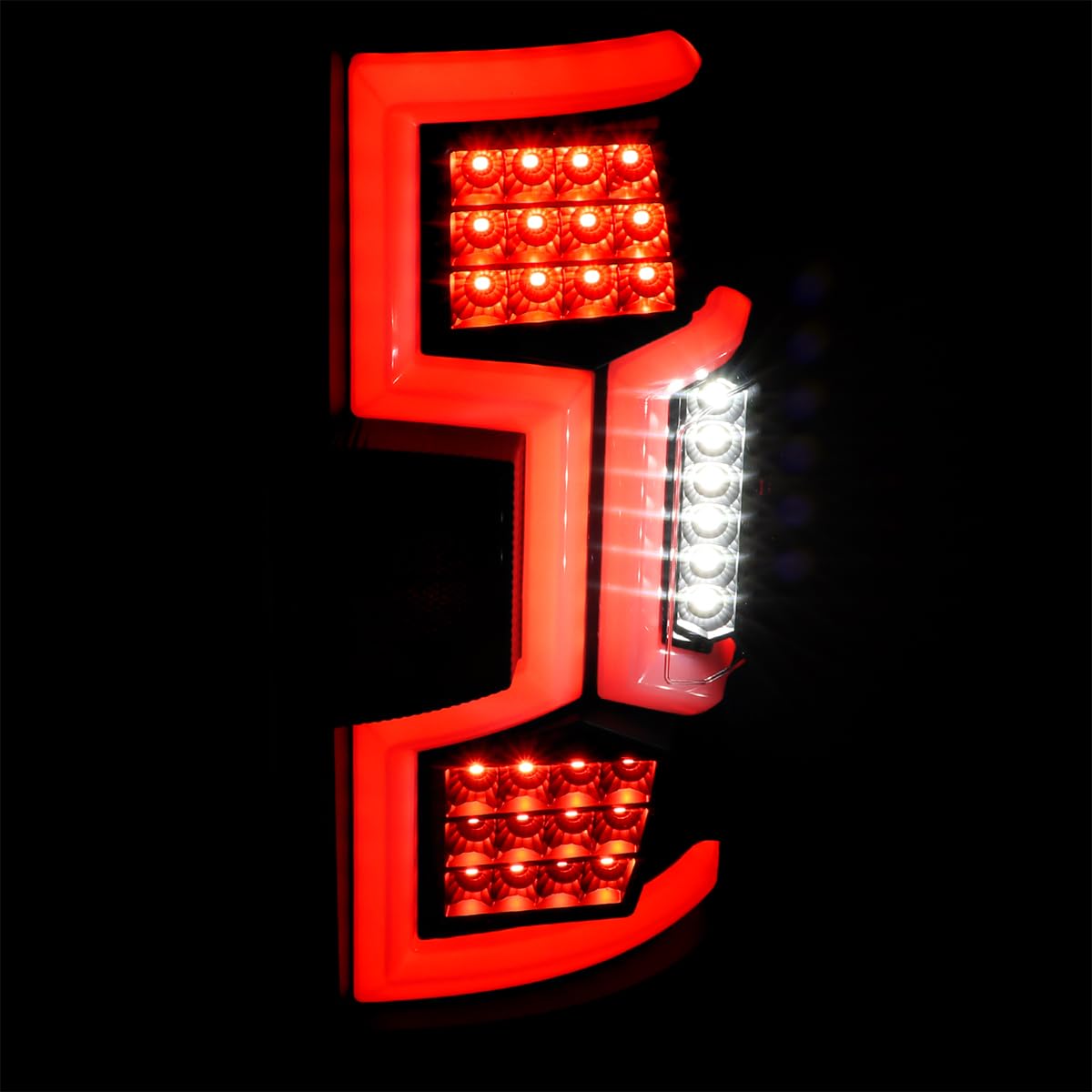 Black Tail Lights SPEC-D TUNING w/Fiber Optic Sequential LED Turn Signal Lights Compatible with 2019-2024 Dodge Ram 2500/3500