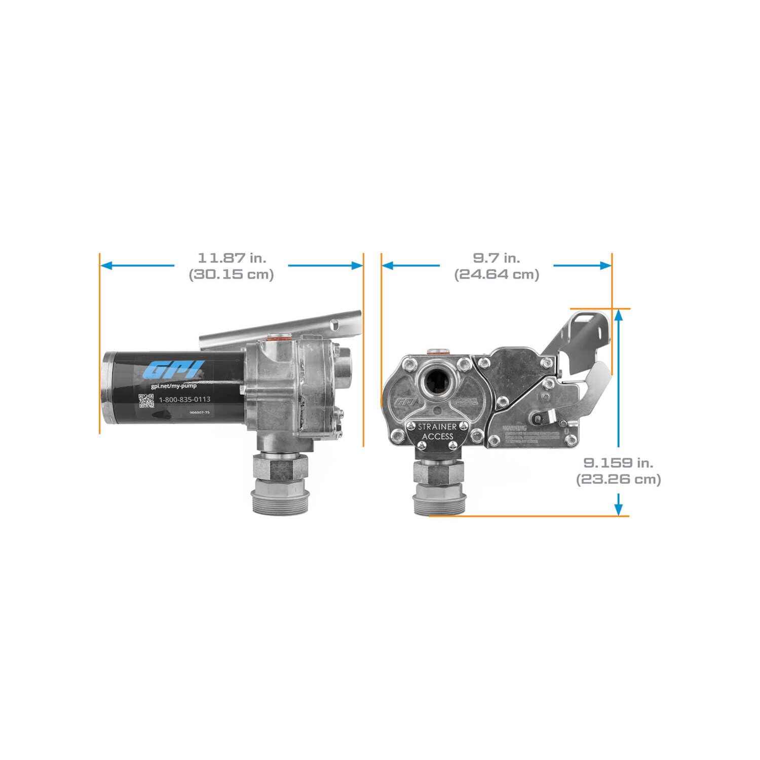 M-180 Series GPI Fuel Transfer Pump, Pump Only, 18 GPM, 12 Volt (110300-7)