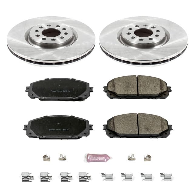 Power Stop Autospecialty KOE6540 Front Replacement Brake Kit-OE Brake Rotors & Ceramic Brake Pads For Jeep Cherokee 2014-2015 [Model Specific]