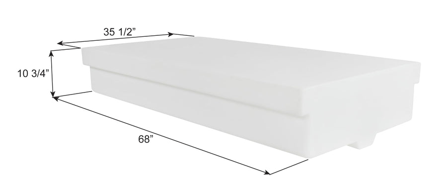 Fresh Water Tank ICON 14663, WT3677, 68x35 1/2x10 3/4, 100 Gal. (with Sump), Tank only