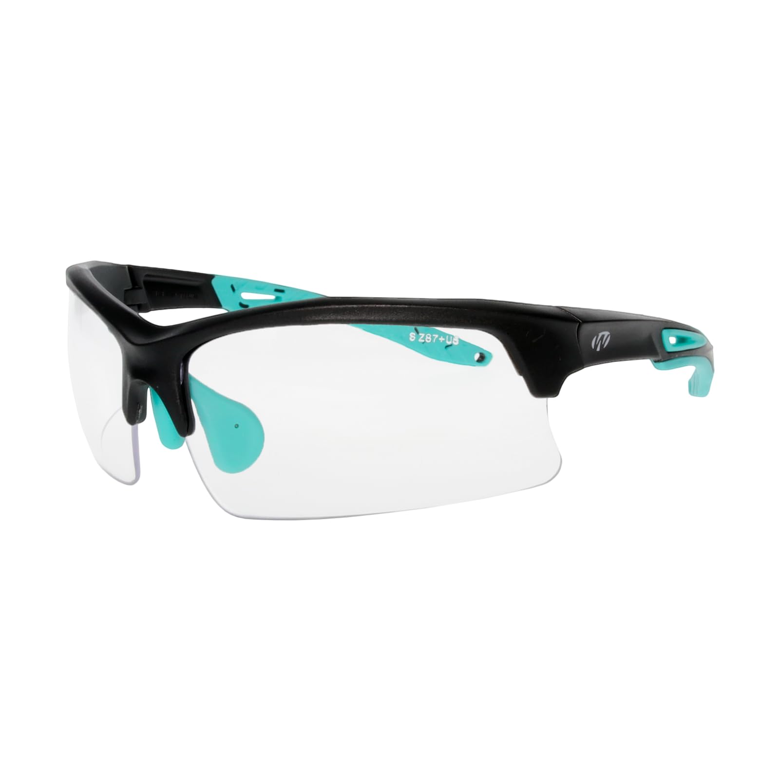 Walker's Teal Unisex Impact Resistant Sport Glasses | Durable Non-Slip Rubberized Frame UV Protection Shooting Outdoor Sports Glasses w/ Clear Lenses