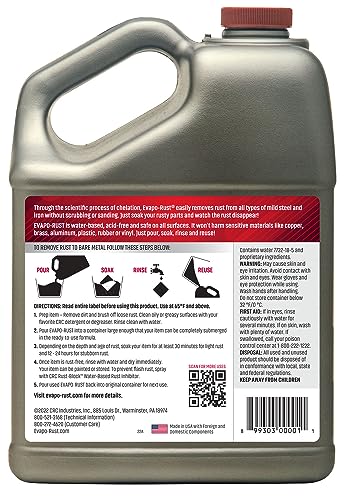 128 oz. Evapo-Rust ER012 Heavy Duty – Rust Remover for Auto Parts, Hardware, Antiques | Rust Removers and Chemicals