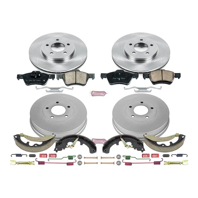 Power Stop Autospecialty KOE15257DK Front and Rear Replacement Brake Kit-OE Brake Drums & Ceramic Brake Pads