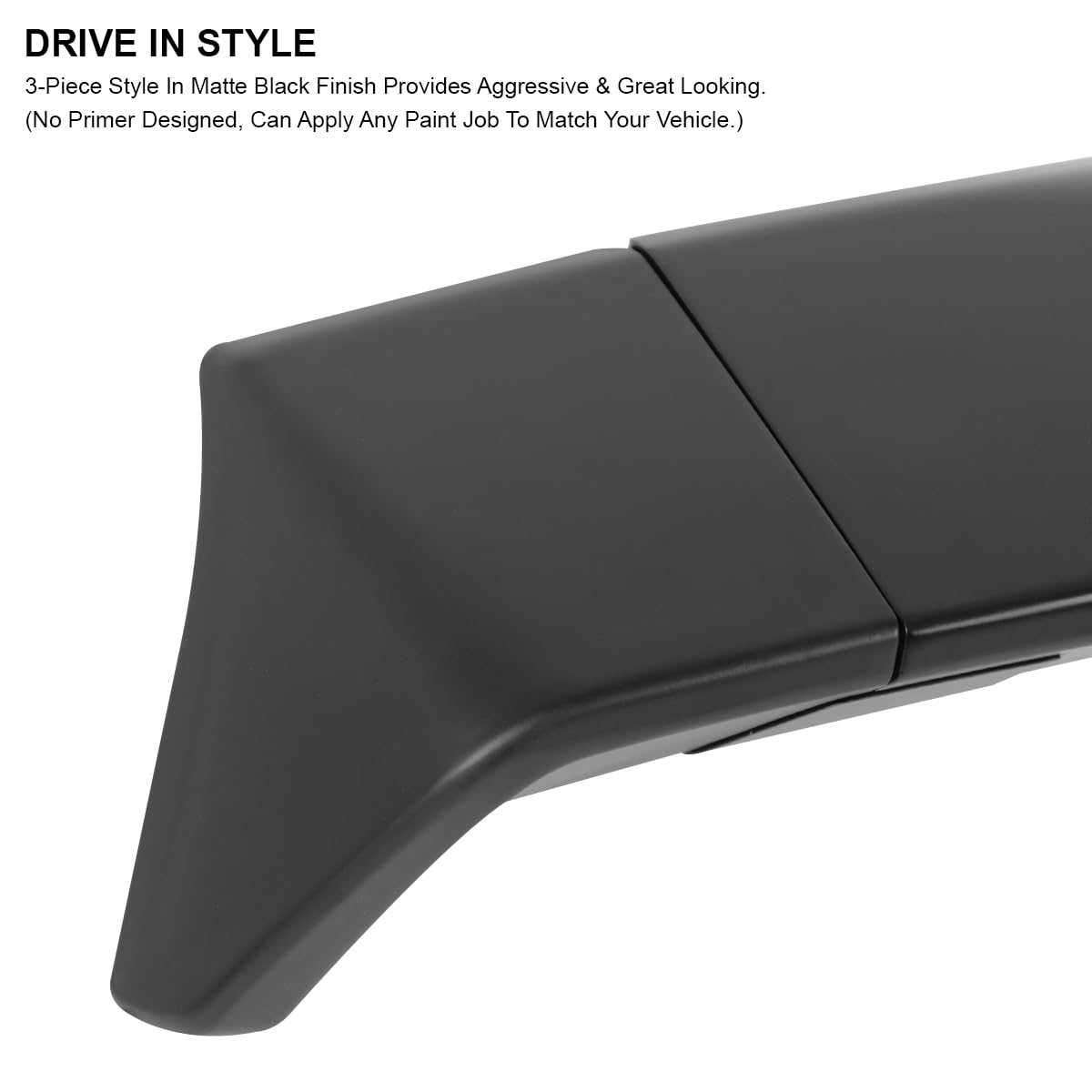 Matte Black ABS Cab Roof Spoiler Spec-D Tuning for 2009-2014 Ford F150 Models