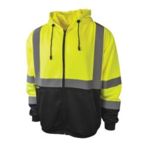 Radians CLASS 3 HOODED SWEATSHIRT SJ01B-3ZGS - HI-VIZ GREEN, Green, Large