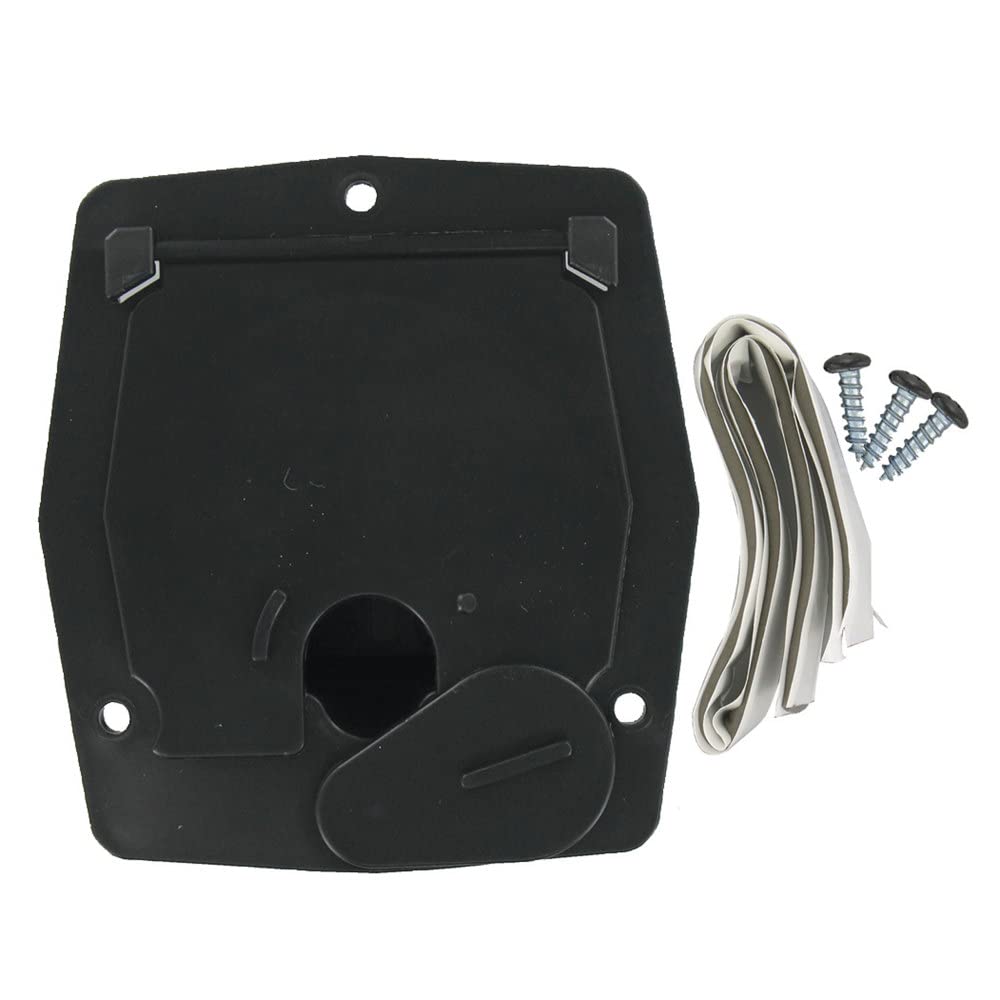 Black Valterra A10-2143BKVP Small Square Cable Hatch
