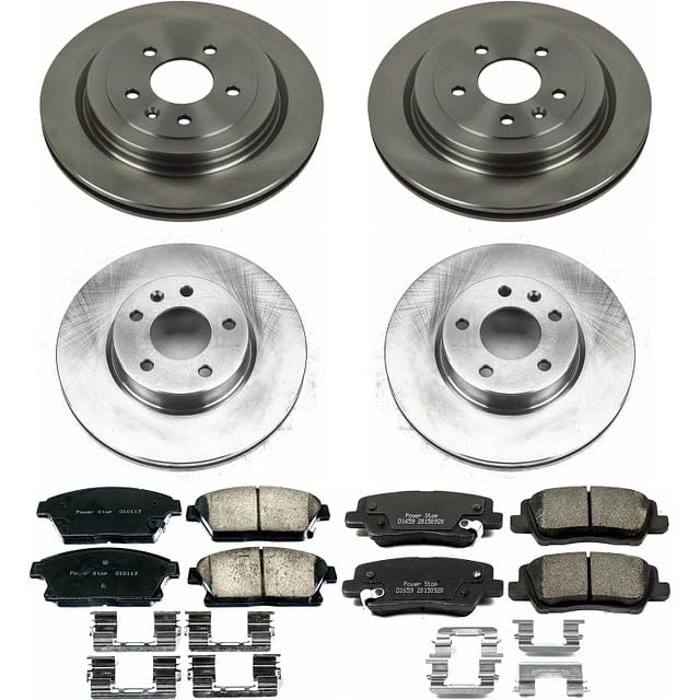Power Stop KOE6387 Replacement Brake Kit-OE Front and Rear Brake Rotors & Ceramic Pads For Cadillac ATS 2013-2018 [Model Specific]