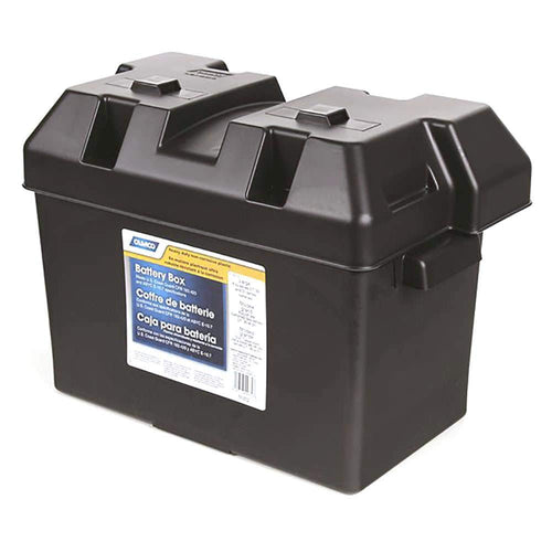 Large Camco Battery Box with Straps and Hardware - Group 27, 30, 31 |Safely Stores RV, Automotive, and Marine Batteries | Measures Inside 7-1/4" x 13-1/4" x 8-5/8" | (55372)