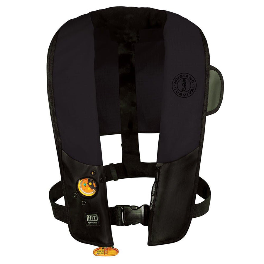 Mustang Automatic Hit Inflatable PFD - Law Enforcement Edition with Customizable Back Flap - Black