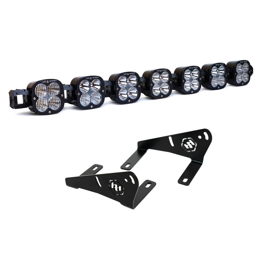 Baja Designs LED Roof Bar Light Kit for Polaris RZR Pro-R UTV Linkable - Includes 7 LED Lights, Wiring Harness