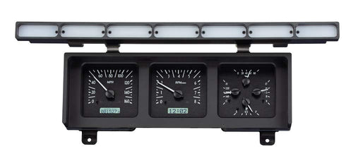 Dakota Digital VHX System-Black Alloy Style Face w/White Display Compatible with 1980-86 Ford Pickup