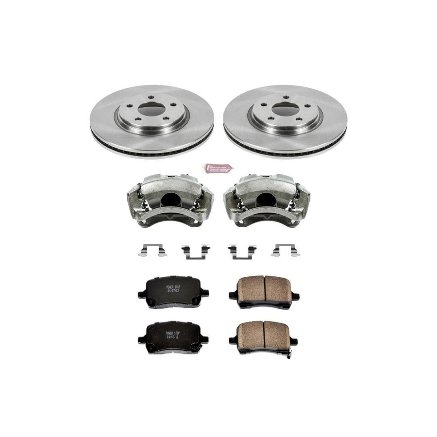 Power Stop KCOE1610A 1-Click Autospecialty OE Replacement Brake Kit with Calipers For Chevrolet Malibu 2004-2008, Pontiac G6 2005-2008, Saturn Aura 2007-2008 [Model Specific]