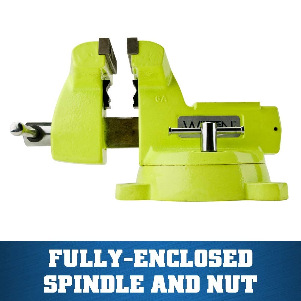Wilton Safety High-Vis Bench Vise, 5" Jaw Width, 5-1/4" Jaw Opening, 3-3/4" Throat (Model 1550)