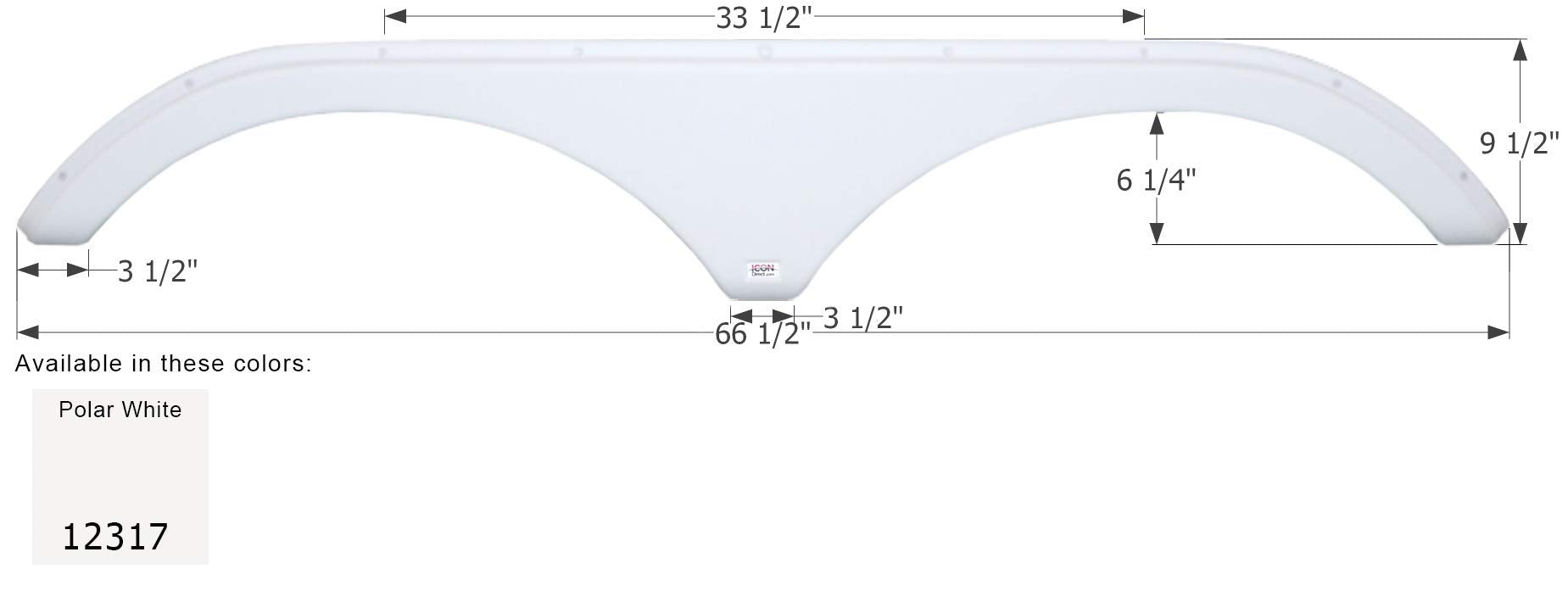 Fender Skirt ICON, Tandem, Thor, FS2317, Polar White