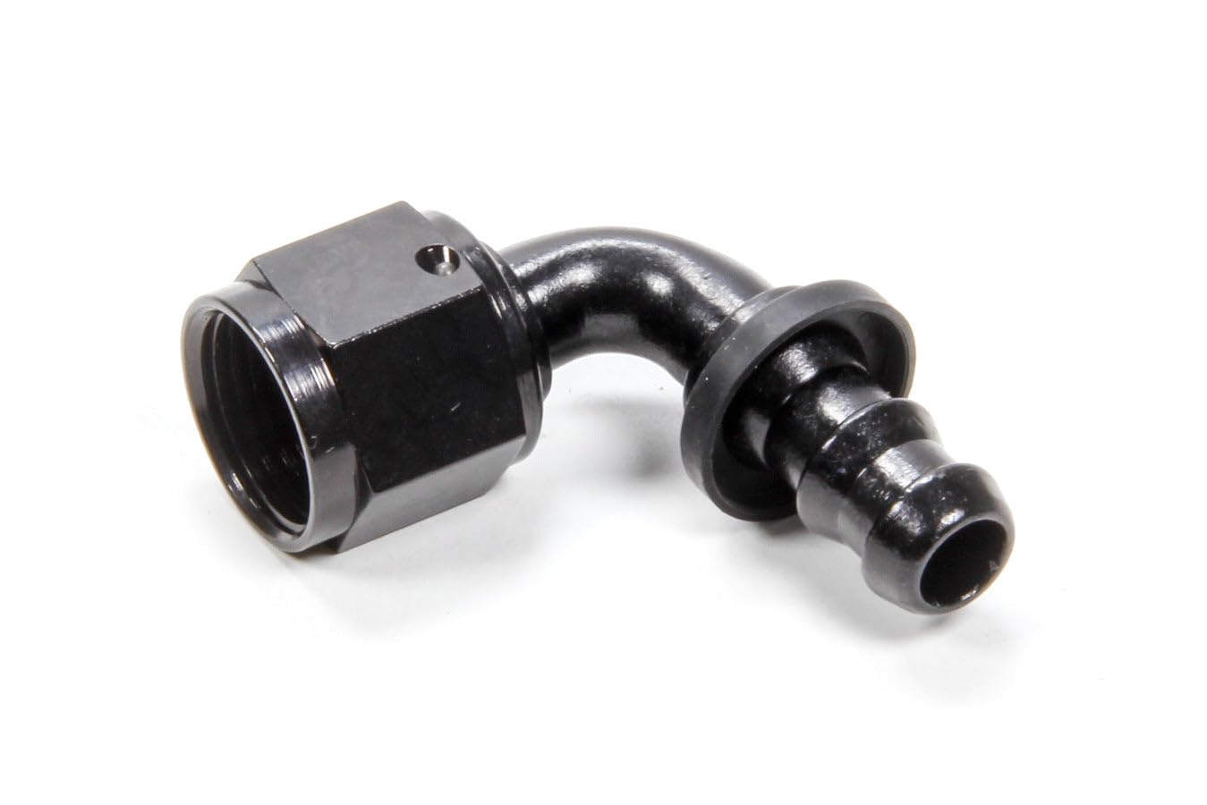 Fragola Performance Systems #10 Nut 209110-BL X 8An 90 Deg Pushlite Hose End For Fuel Cell Conversion Black
