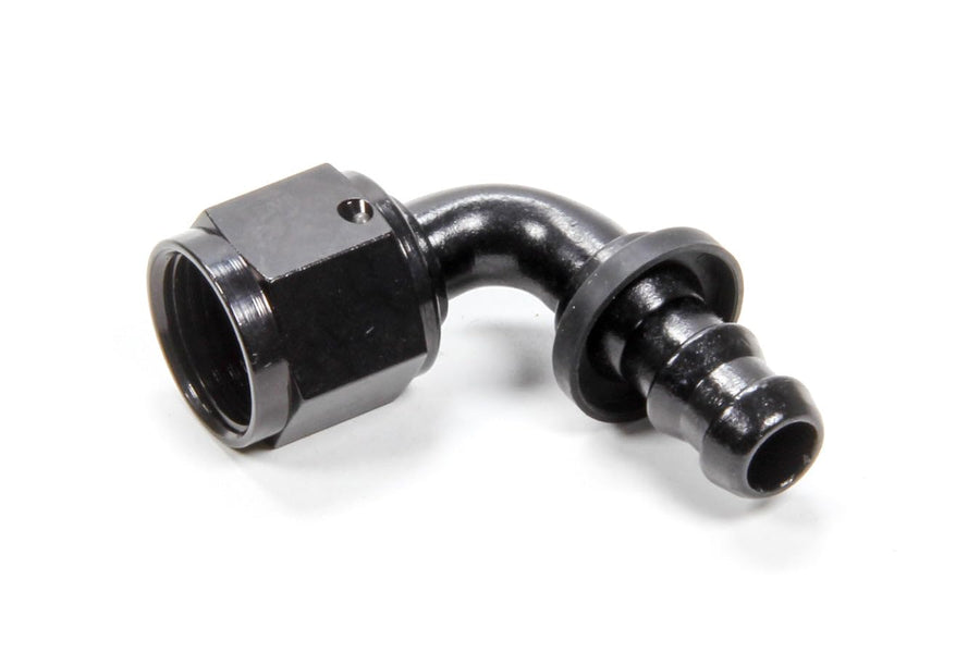 Fragola Performance Systems #10 Nut 209110-BL X 8An 90 Deg Pushlite Hose End For Fuel Cell Conversion Black