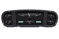 Dakota Digital VHX-65F-PU-K-W Analog Dash Gauge System with Compatible 1965-66 Ford Custom Cab Pickup, Black Alloy Style, White Backlighting