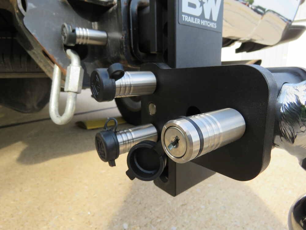 Security InfiniteRule 61775 | 4 Pack Mixed 2.5, Keyed Alike, Hitch Locks for B&W 2" & 2.5" Tow and Stow 10K LB & 18K LB - Includes Receiver Lock for 2.0" Or 2.5" Receiver