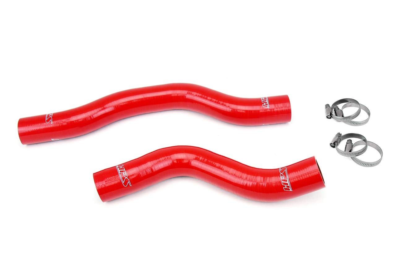 HPS High Temp Red Reinforced Silicone Radiator Coolant Hose Kit Compatible for 2019-2023 Genesis G70 2018-2020 Kia Stinger 2.0L Turbo, 57-1963-RED