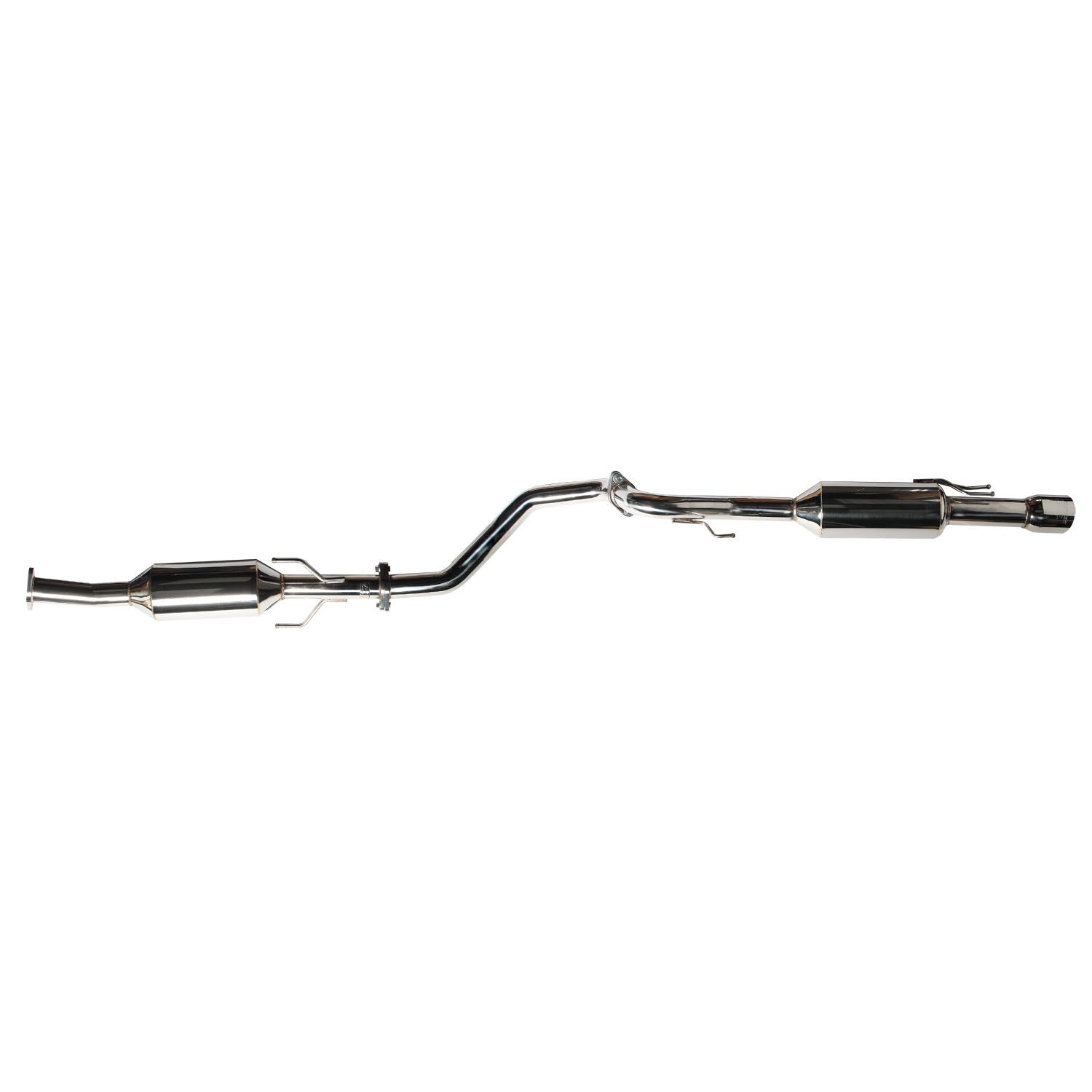Single Canister DC Sports Polished Stainless Steel Cat-Back Exhaust System