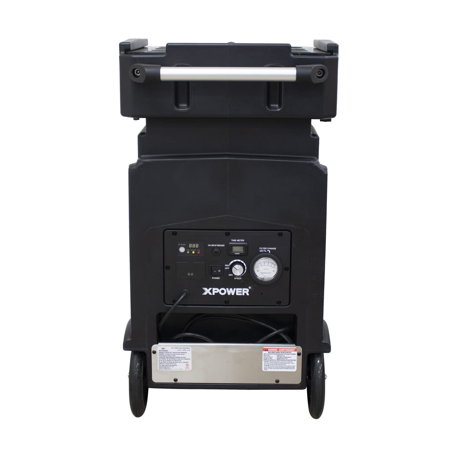 MEGA XPOWER AP-1500D Air Purification System for Large Spaces, 700 CFM, Commercial HEPA Filtration, Variable Speed & Volume Control, Industrial, Heavy Duty, Negative Air Machine, Air Scrubber
